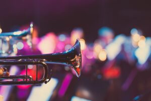 stylized stock photo of trumpets
